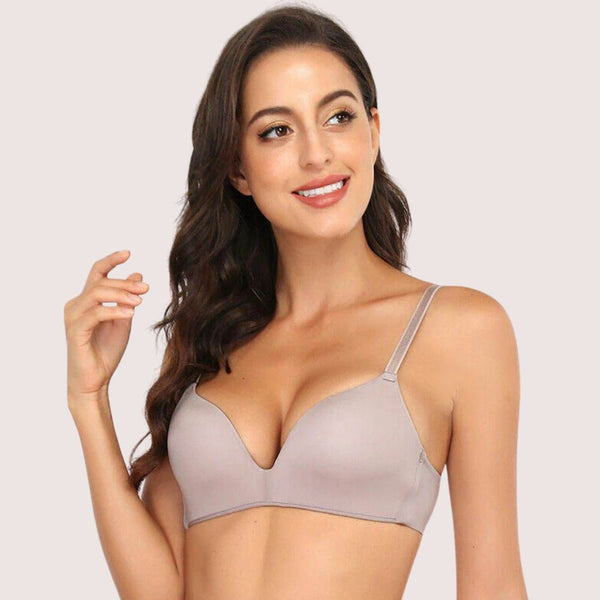 Snazzyway French Daina 2 Pack Luxury Seamless Padded Non-Wired Push-Up Bra