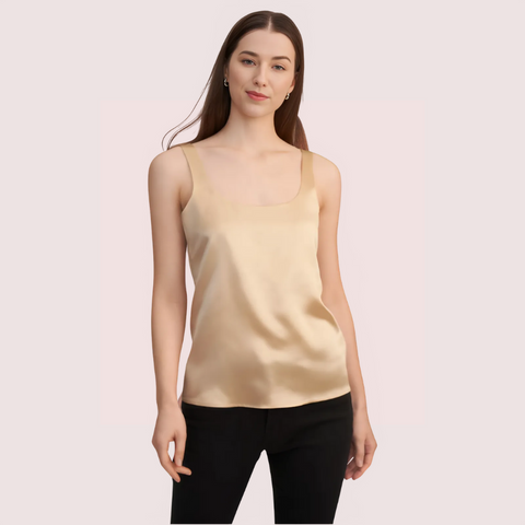 Silk Elegance Spaghetti Strap Tank Top Snazzyway