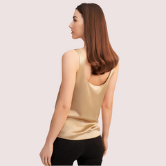 Luxury Spaghetti Strap Silk Camisole Tank Top Snazzyway