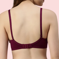 Burgundy Bloom – Maroon Padded Bra (2-Pack ) Snazzyway
