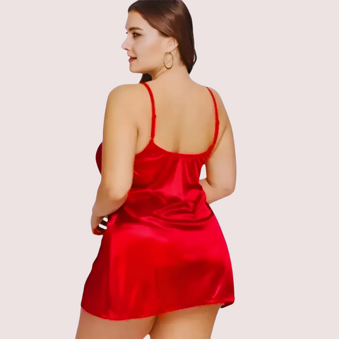 Alluring one-piece satin sleepwear Snazzyway