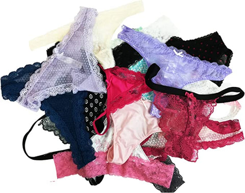 (Pk of 10) Mix Assorted Thongs for Women's snazzyway