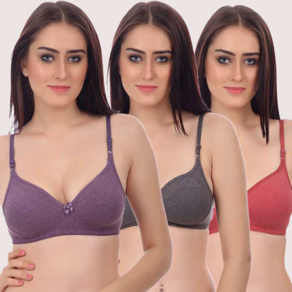 Snazzyway ComfortLift Non-Wired Padded Push-Up Bra 3-Pack