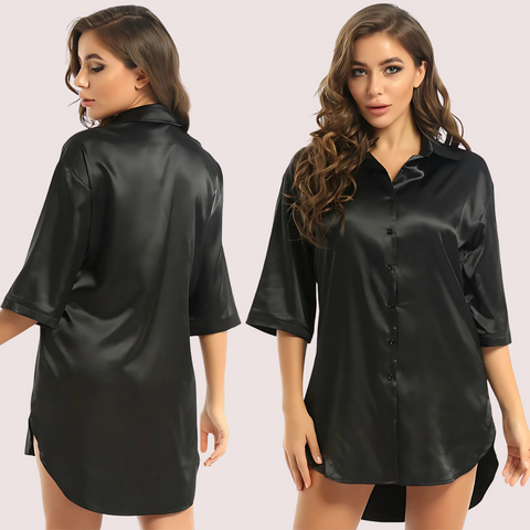 "Luxury" Japanees Satin Loung ,Sleep Dress Snazzyway