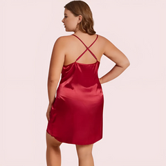 Criss Cross Back Elegant Nightdress in 4XL &  5XL Size Snazzyway