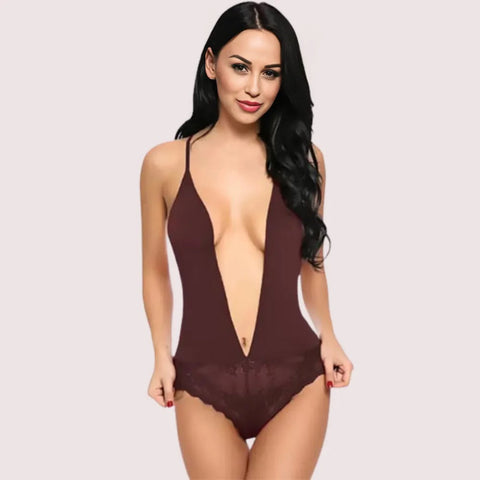 Chic and Comfy Sheer Nightwear Bodysuit Snazzyway