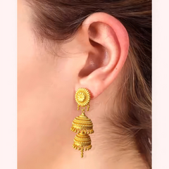 Sun Radiance Double Jhumka Earrings Snazzyway
