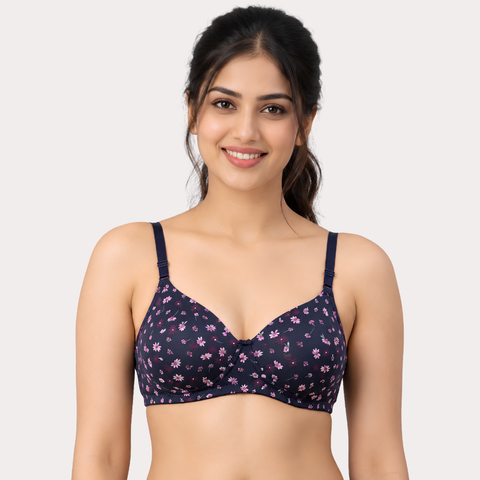 Pack of 4 Women’s Floral Print Everyday Comfort Bras Snazzyway