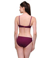 &quot;Pure&quot; Cotton Purple Bra Panty Set snazzyway