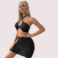 Elegant Black Intimate Babydoll Dress Snazzyway