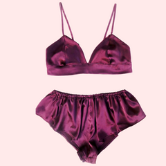 Timeless Pure Silk Satin Lingerie Set for Women