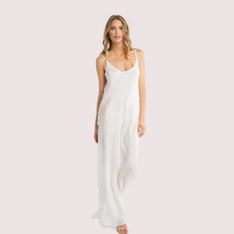 Plus Size Lightweight Sheer Mesh Slip Dress Snazzyway