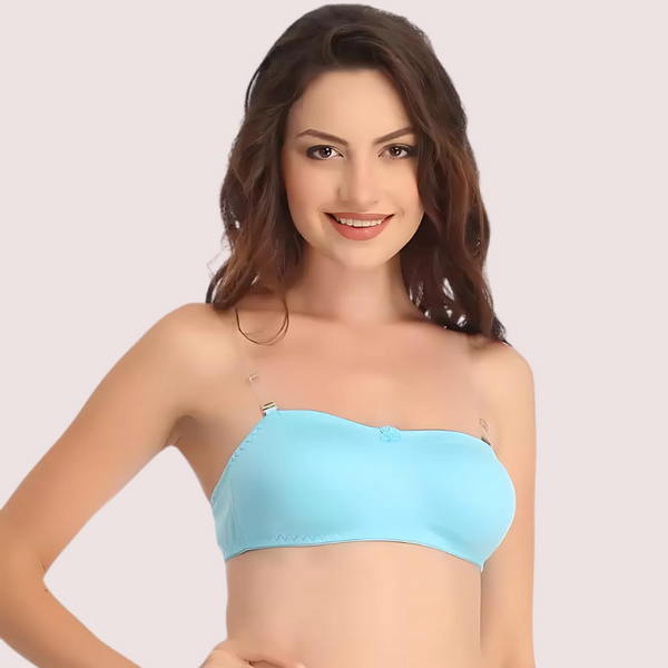 Women's Comfy Wirefree Micro Touch Stretch Tube Bra Snazzyway
