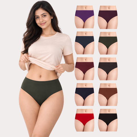 PK-6 Classic Solid Everyday Comfort Briefs – Assorted Snazzyway