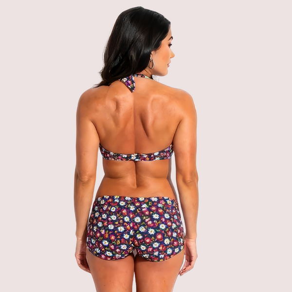 Resort Floral Bloom Halter Push-Up Bra Velvette Intimates