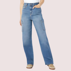Women's Heritage Utility Loose Fit High Rise Jeans Snazzyway