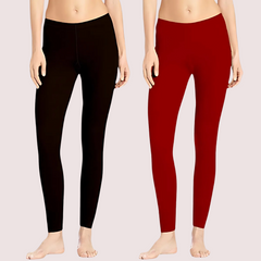 2-Pack Cotton Leggings for Everyday Comfort Snazzyway