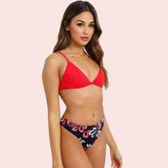 Floral Print High-Cut Bikini Bottom (Top Not Included) Snazzyway