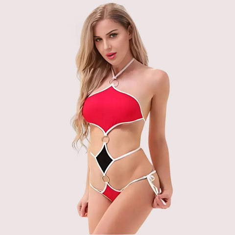 Enchante Lace Elegance Babydoll Ensemble Snazzyway