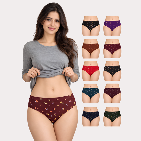 PK-6 Floral Print Everyday Comfort Briefs – Assorted Snazzyway