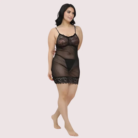 Sheer Babydoll Slip Dress for Women Snazzyway