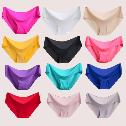Women's Solid Color Seamless Boyshorts, 6pack Snazzyway