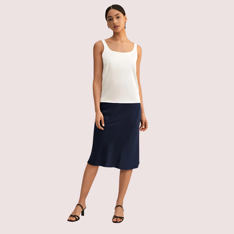 Silken Elegance Lace-Trim Camisole Snazzyway