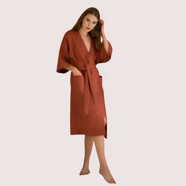 Daina Luxe Organic Cotton Sleeveless Robe Snazzyway