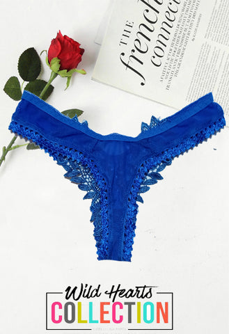 Very Very Sexy Royal Blue Thong snazzyway