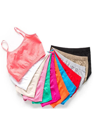 12 Essential Colorful Seamless Cami Bras FRENCH DAINA