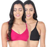 "2 Pack" cotton hosiery bra French Daina