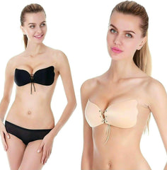 2 Pack Non-Wired Padded Stick-On Push-Up Bra FRENCH DAINA