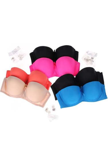 2 Pack Non-Wired Padded Stick-On Push-Up Bra freeshipping - French Daina