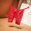 2 Pack seductive open crotch lace thong snazzyway