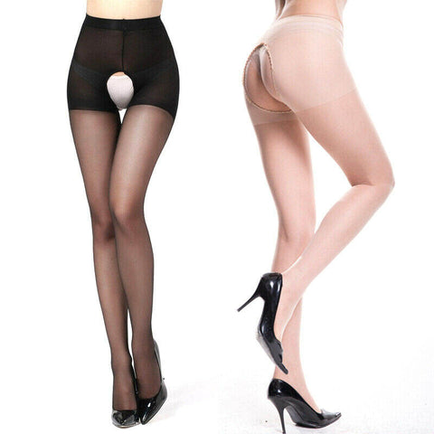 CROTCHLESS TIGHTS OPEN CROTCH TIGHTS ( 2 PACK ) snazzyway