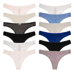 3 PACK PURE COTTON THONG PANTIES FRENCH DAINA