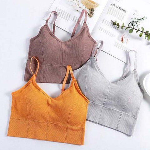 "3 Pack" Longline medium impact sports bra French Daina