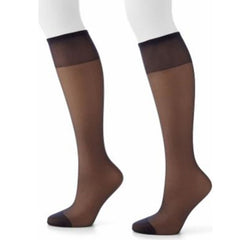 3 Pairs Gentle Brown Sheer Toe Knee High Stockings(sold out) snazzyway