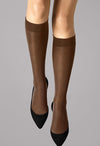 3 Pairs Gentle Brown Sheer Toe Knee High Stockings(sold out) snazzyway