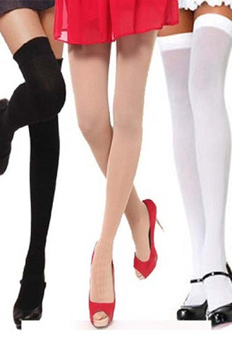 Black,Skin&White Stockings(Pk Of 3) snazzyway