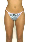 Primark Essentials Cotton Stretch Floral Print Lace Thong snazzyway