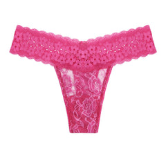 Women's Flower Lace Thongs Soft Underwear snazzyway