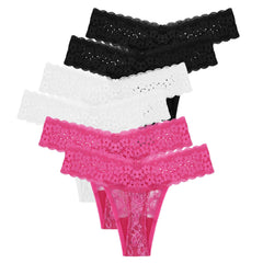 Women's Flower Lace Thongs Soft Underwear snazzyway