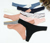 6 pack pure cotton multicolor thong panties FRENCH DAINA