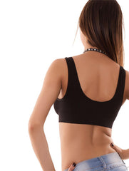 "Black"High Impact Seamless Perfect Fit Sports Bra snazzyway