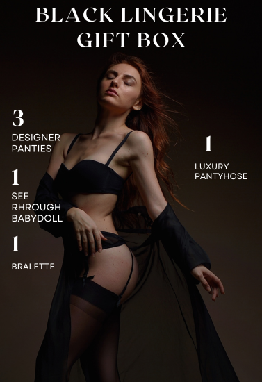 Midnight Muse Black Lingerie Gift Box snazzyway