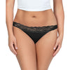 Black Trim Lace Thong snazzyway