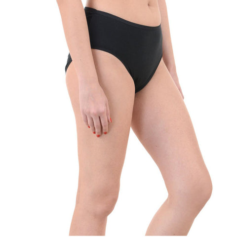 Comfy Snazzy Way Just My Size Women's Plus Size Tagless Black Cotton Panties(Pkt of 2) snazzyway