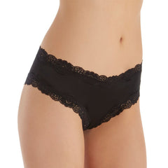 M&S Black microfiber lace cheeky panty underwear snazzyway