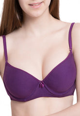 "Blush" Cotton Padded Plus Size Underwired Bra FRENCH DAINA